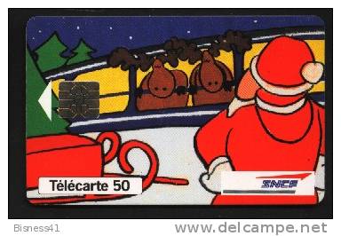 Télécarte 50u Utilisée Luxe     SNCF Pere Noel     F535B   Du 12/ 1994 - “600 Agences”
