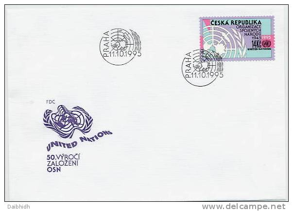 CZECH REPUBLIC 1995 UNO 50th Anniversary FDC.   Michel 90 - FDC