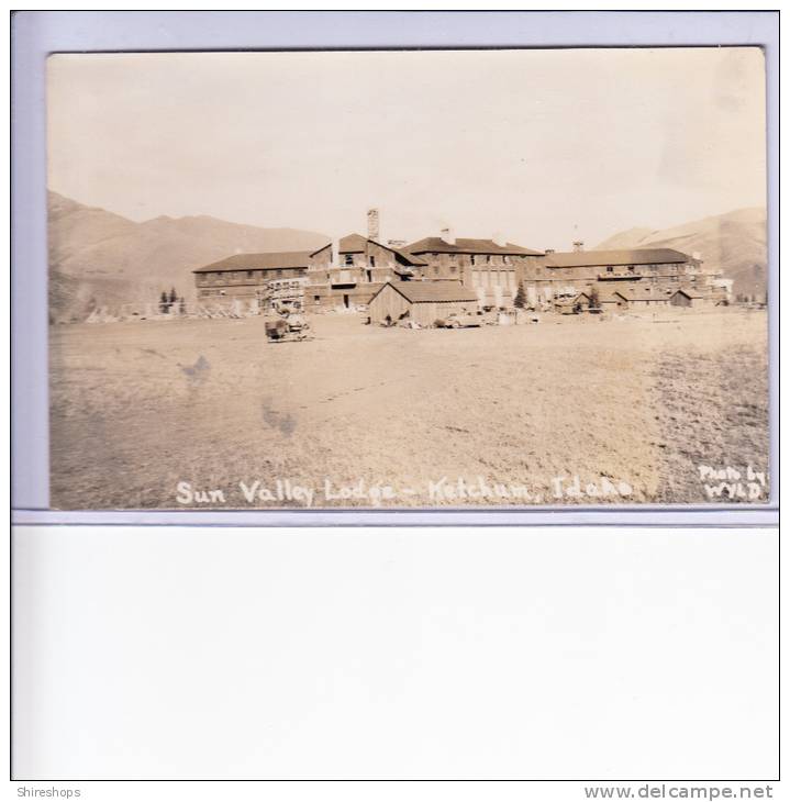 Real Photo Photograph Sun Valley Lodge Idaho Ketchum Under Construction 1936 - Other & Unclassified