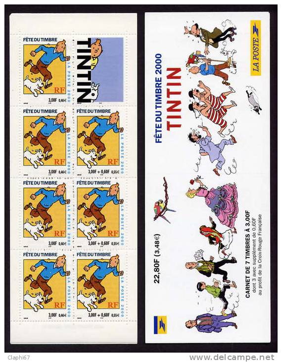 France Carnet  2000 Y&t BC3305 Neuf ** MNH Tintin Et Milou - Dag Van De Postzegel