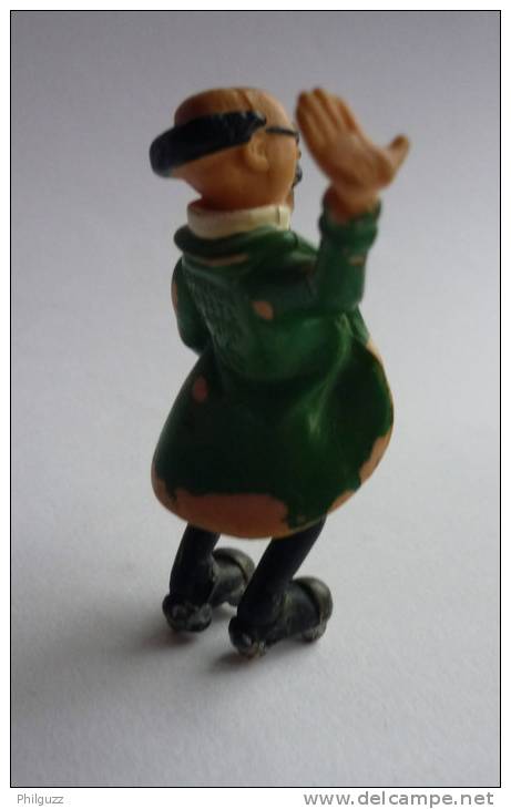 FIGURINE TINTIN  PLASTOY 1994 TOURNESOL EN PATIN A ROULETTES 1ER TIRAGE (1) Plastique Mou - Tim & Struppi