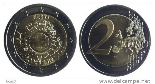 Estonia, 2 Euro 2012, 10 Years Of Euro  UNC - Estonia