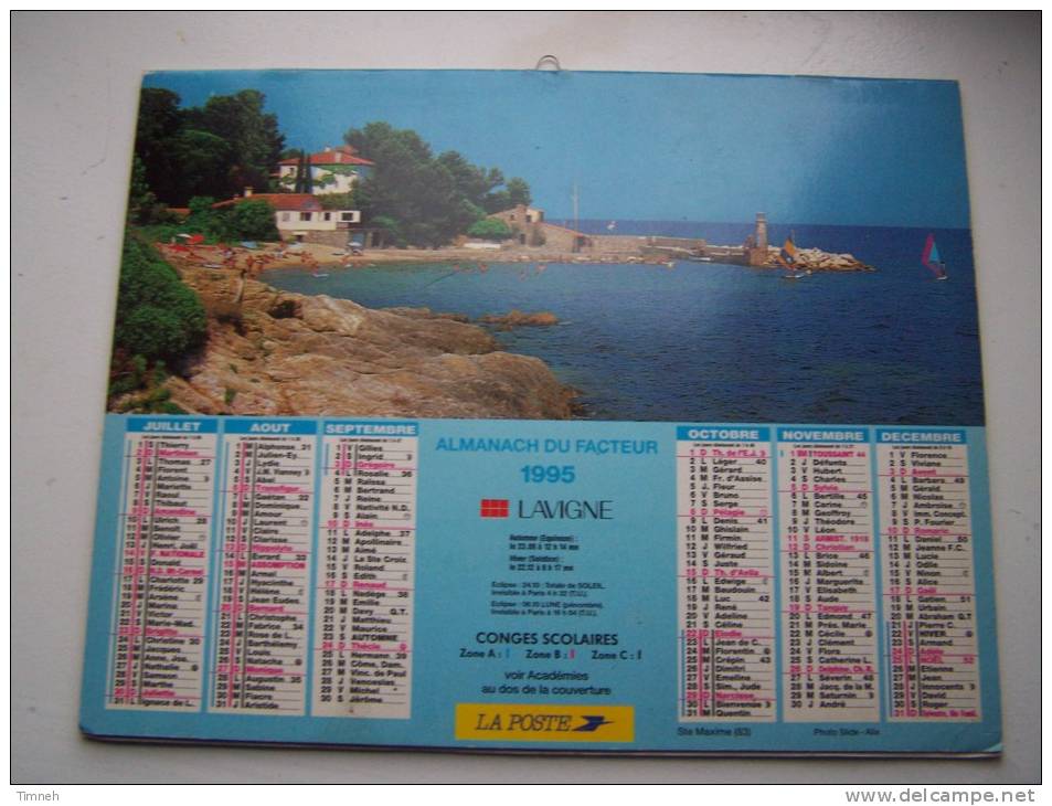 Almanach Du Facteur 1995 - Ste Maxime - Les Gets - MEURTHE ET MOSELLE  N°54 - LAVIGNE - LA POSTE - Tamaño Pequeño : 1991-00