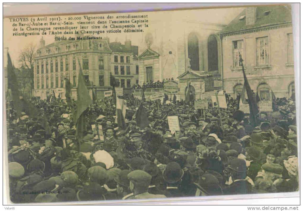 TROYES AUBE -MANIFESTATION DES VIGNERONS - Troyes