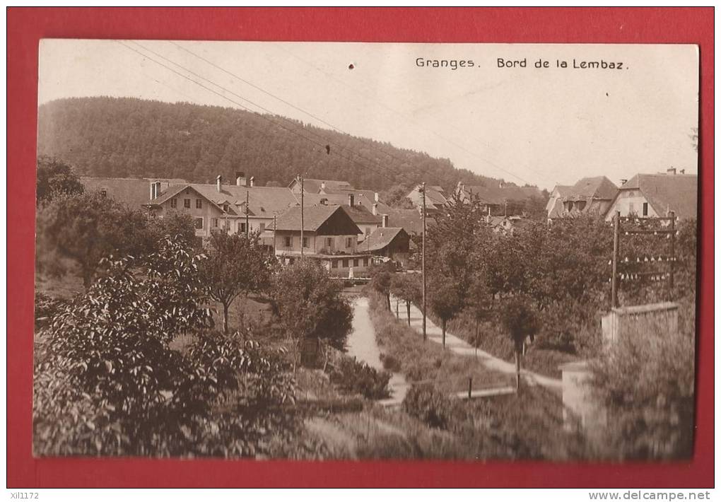 P0025 Granges, Bord De La Lembaz.Sepia.Circulé. Perrochet. Trou épingle Au Sommet De La Carte. - Granges