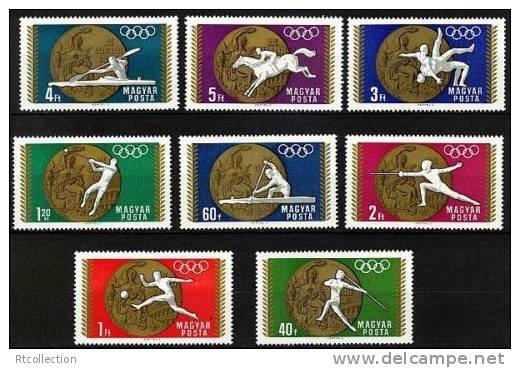 Magyar Posta Hungary 1969 Mexico Olympic Games Olympics Sports Soccer Stamps MNH Scott1950-1957 Michel 2477-2484 - Collections