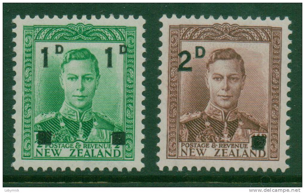 NEW ZEALAND 1941 1d+2d Overprint M/Mint SG 628/9 - Other & Unclassified