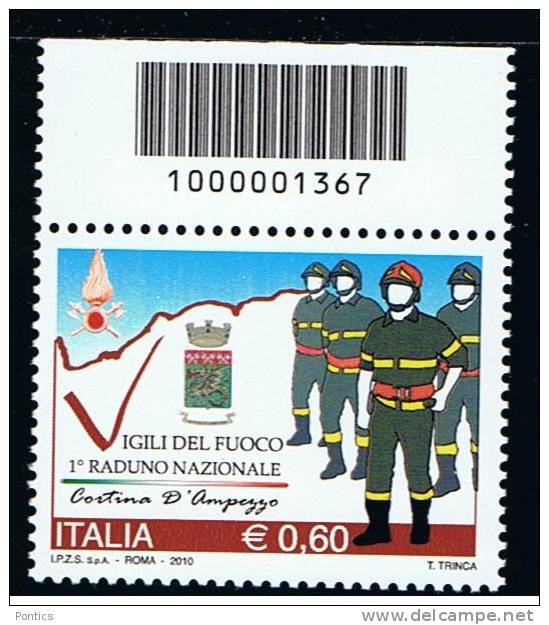 2010 - ITALY - ITALIA - ITALIE - BCB1367 - STAMP WITH BARCODE - CODICE A BARRE - TIMBRE AVEC LABS  ** - Code-barres