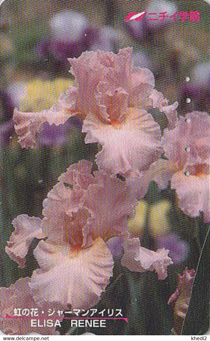 Télécarte JAPON / 110-016 - Fleur IRIS / Elisa Renée ** Série Nichii Gakkan Medical ** - Flower JAPAN Phonecard - 1315 - Fleurs