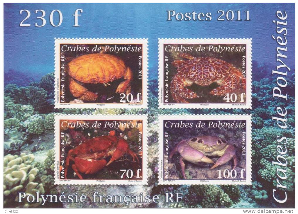 POLYNESIE FRANCAISE, Crabes De Polynesie, BF, 2011 - Crustacés