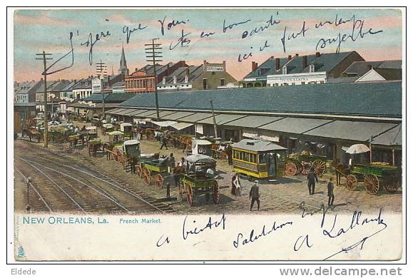 New Orleans French Market  Tuck P. Used 1906 Tramway Tram - New Orleans