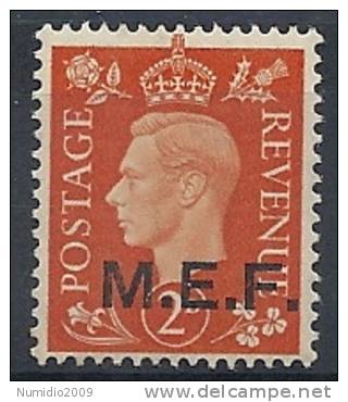 1942 OCCUPAZIONE INGLESE MEF TIRATURA CAIRO 2 P MNH **  - RR9742 - Occ. Britanique MEF