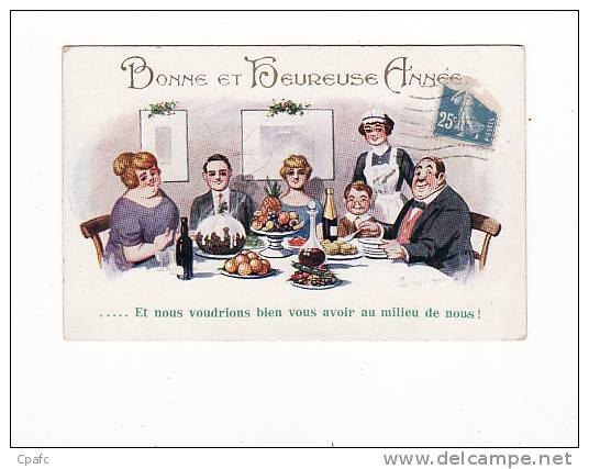 Carte 1910 BONNE ANNEE / "nous Voudrions Bien Vous Avoir Au Milieu De Nous" - Mc Gill, Donald