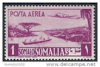 1950-51 SOMALIA AFIS POSTA AEREA 1 S MH * - RR9752 - Somalie (AFIS)