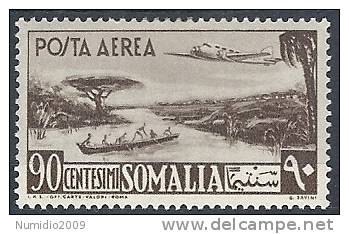 1950-51 SOMALIA AFIS POSTA AEREA 90 CENT MH * - RR9752 - Somalia (AFIS)