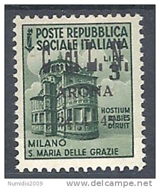 1945 EMISSIONI LOCALI ARONA MONUMENTI DISTRUTTI 3 LIRE MH * - RR9758 - Ortsausgaben/Autonome A.