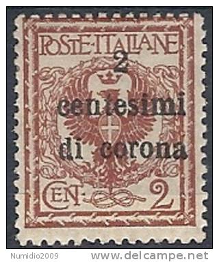 1919 TRENTO E TRIESTE AQUILA 2 CENT MH * - RR9766 - Trento & Trieste