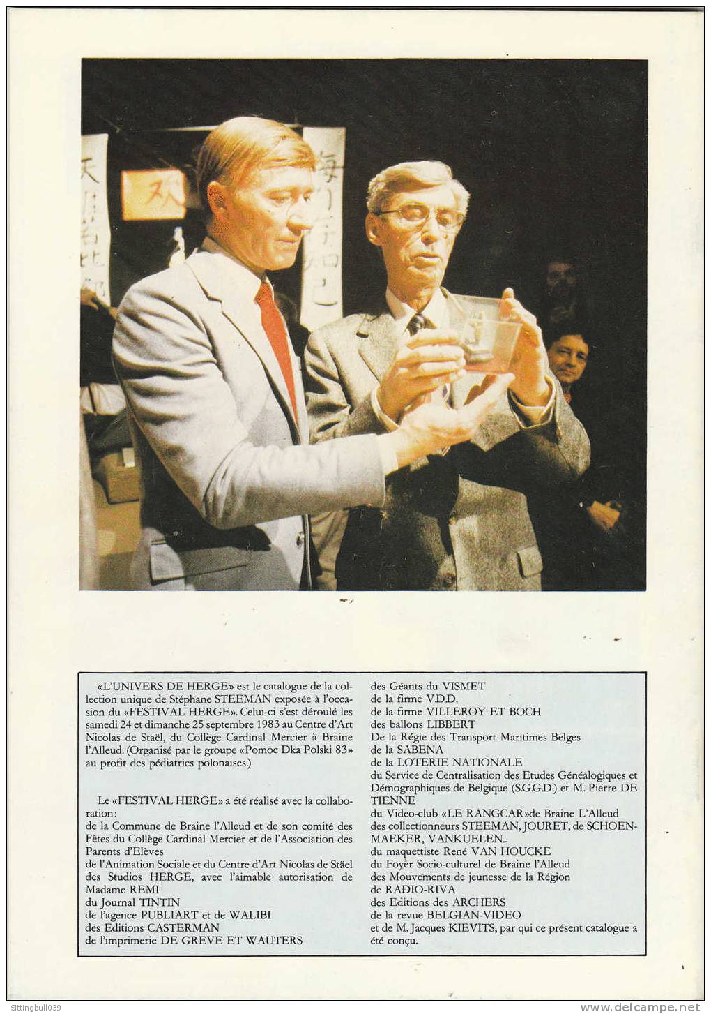 L´UNIVERS D´Hergé. Catalogue De La Collection Unique De STEEMAN. 1983. TL 2000 EX. RARE  ! Une Réf. Pour Les Tintinistes - Hergé