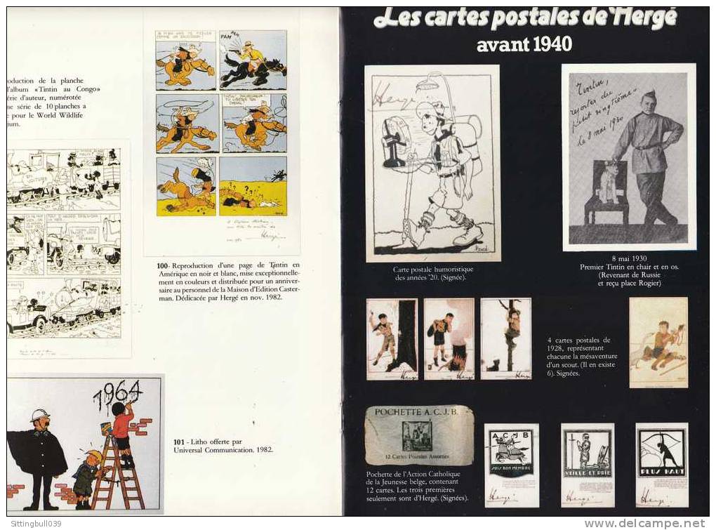 L´UNIVERS D´Hergé. Catalogue De La Collection Unique De STEEMAN. 1983. TL 2000 EX. RARE  ! Une Réf. Pour Les Tintinistes - Hergé