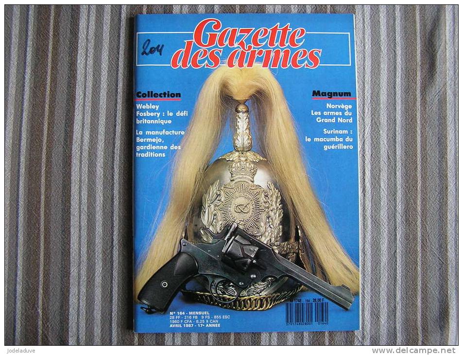 LA GAZETTE DES ARMES N° 164  Armement Pistolet Revolver Fusil  Baïonette Poignard Dague Guerre War  WW II Empire - Armes