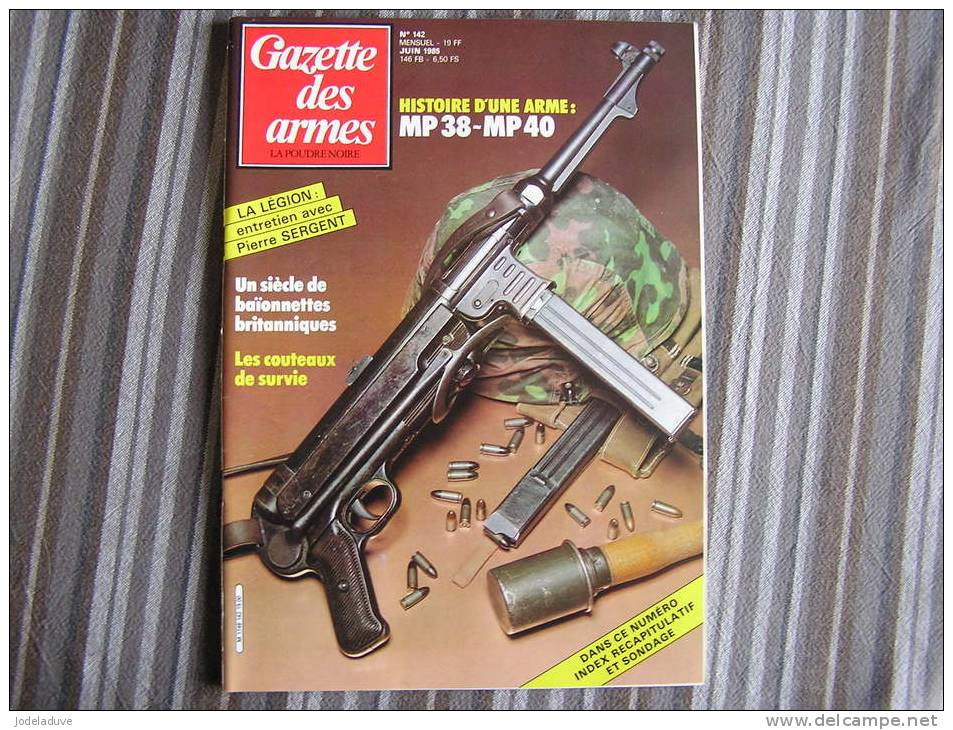 LA GAZETTE DES ARMES N° 142 Epuisé  Armement Pistolet Revolver Fusil  Baïonette Poignard Dague Guerre War  WW II Empire - Armes