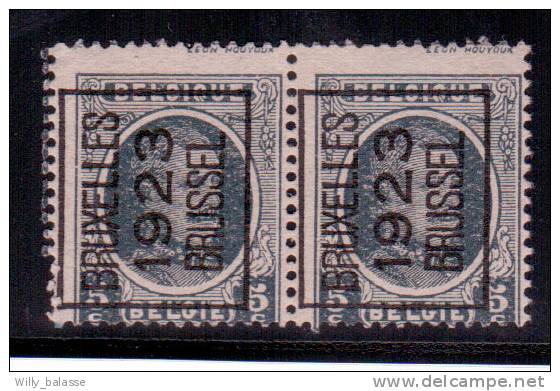 N°193 En Paire Préos BRUXELLES 1923 Avec Curiosités NOM Au-dessus - Typo Precancels 1922-26 (Albert I)