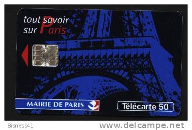 Télécarte 50u Utilisée Luxe    Mairie De Paris      F785A  Du 09/ 1997 - 600 Agences