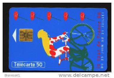 Télécarte 50u Utilisée Luxe    Tour De France 96          F653  Du 05/ 1996 - “600 Agences”