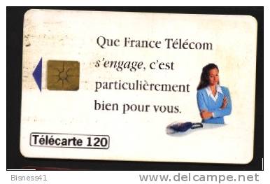 Télécarte 120u Utilisée Luxe   France Télécom S'engage           F612  Du 12/ 1995 - “600 Agences”