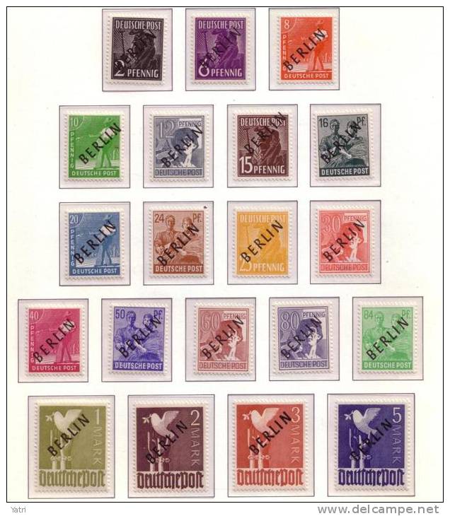 Berlino - 1948 - Allierte Besetzung Mi. 1-20 ** (Schlegel) - Unused Stamps