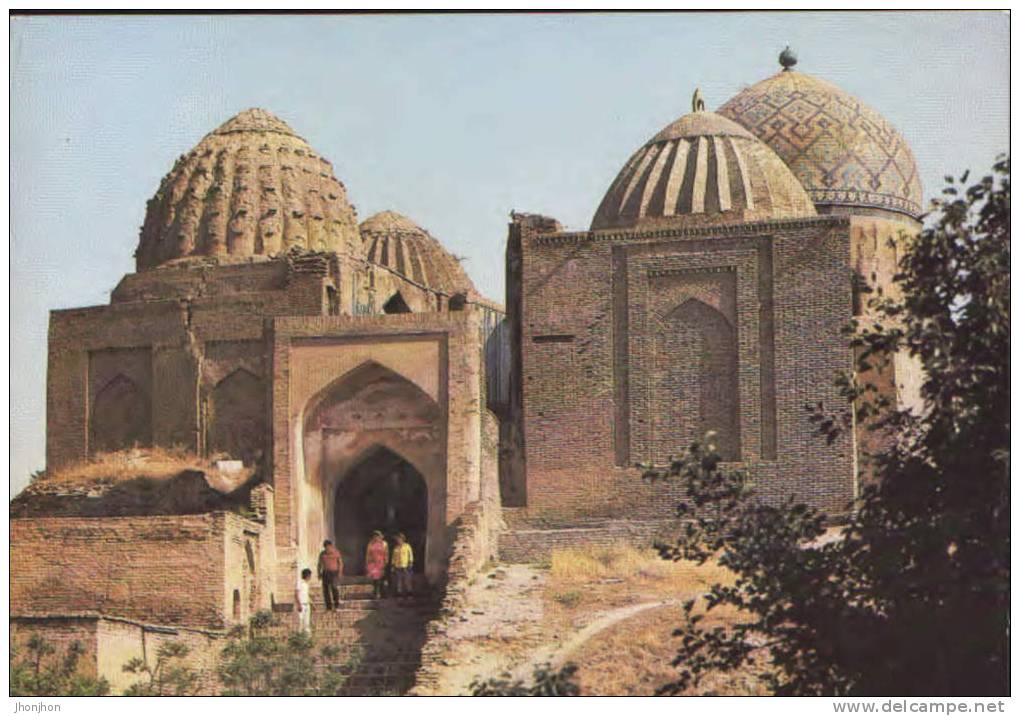 Uzbekistan-Postcard 1984-  Samarkand-Middle Group Mausoleums -XIV Century - Uzbekistán