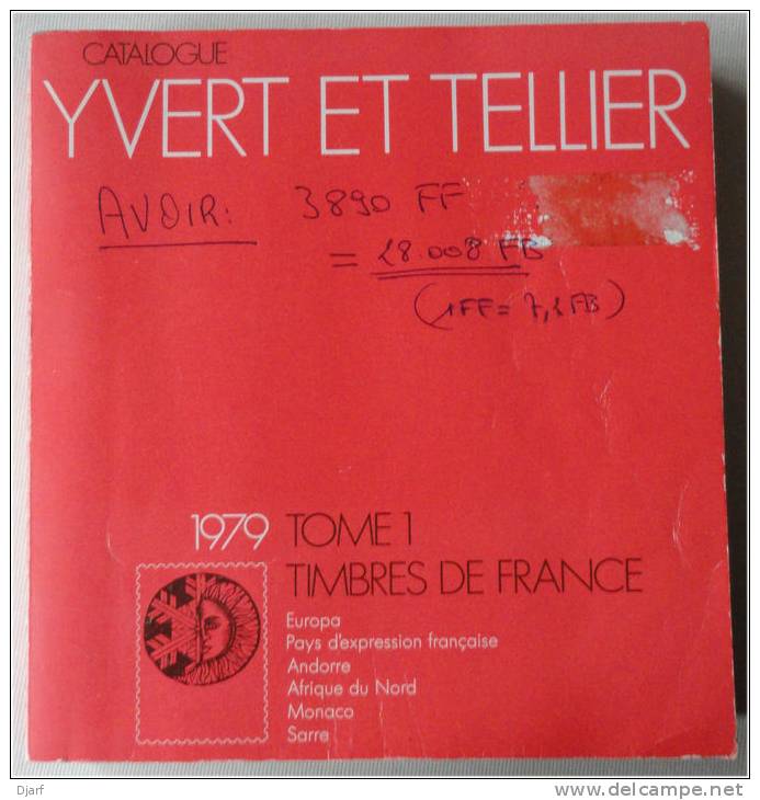 Catalogue Yvert & Tellier France 1979 - Frankrijk