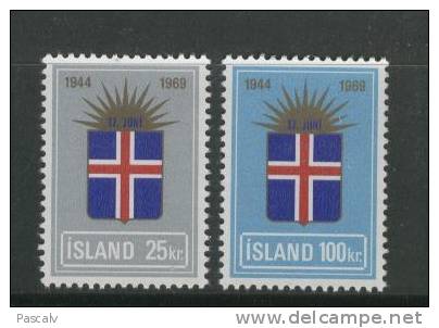 Yvert 385 / 386 Neufs ** MNH Drapeau - Unused Stamps