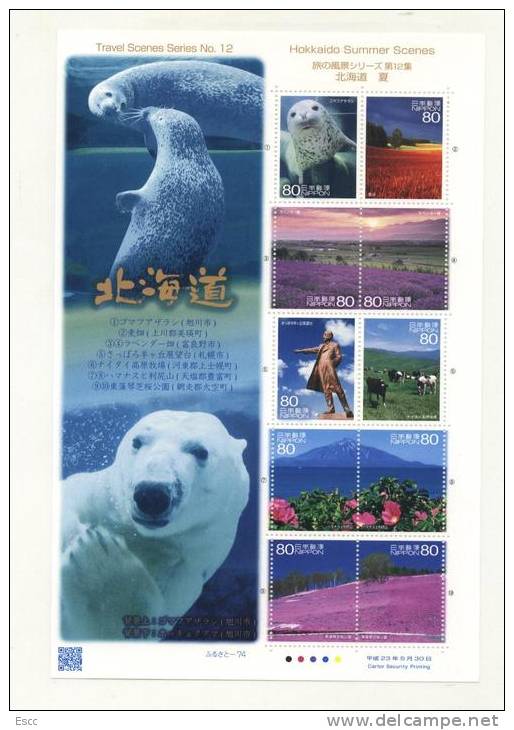 Mint S/S Hokkaido Summer Scenes  From Japan - Unused Stamps