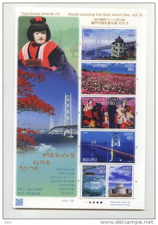 Mint S/S Roads Crossing The Seto Island Sea  From Japan - Unused Stamps