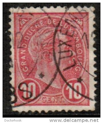 LUXEMBOURG   Scott #  74  F-VF USED - 1895 Adolphe Right-hand Side