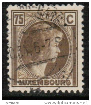 LUXEMBOURG   Scott #  175  F-VF USED - 1926-39 Charlotte De Profil à Droite