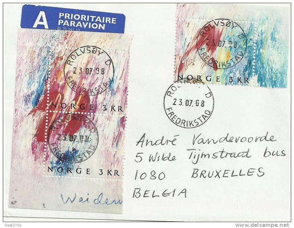 ENVELOPPE/ FEUILLET JOURNÉE DU TIMBRE (Norvège) - 1989 - Lettres & Documents