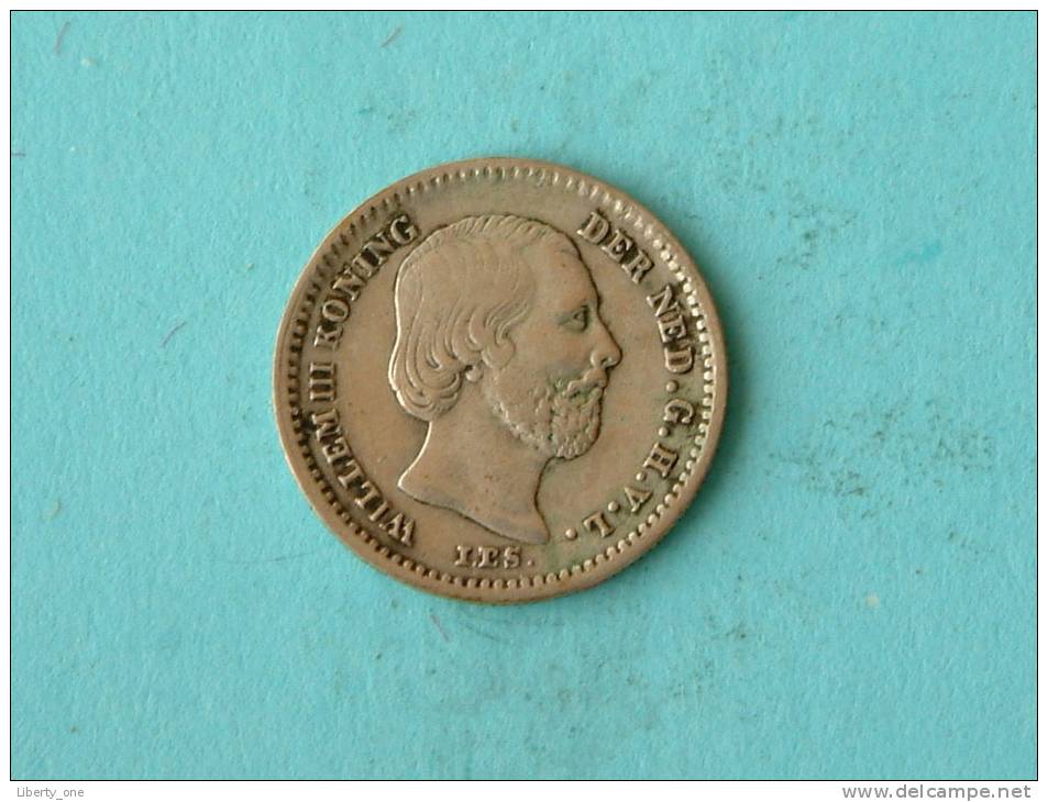 1863 - 5 CENTS / KM 91 ( Silver - Uncleaned Coin / For Grade, Please See Photo ) !! - 1849-1890 : Willem III