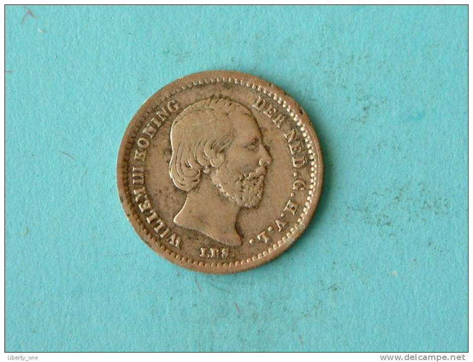 1869 - 5 CENTS / KM 91 ( Silver - Uncleaned Coin / For Grade, Please See Photo ) !! - 1849-1890: Willem III.