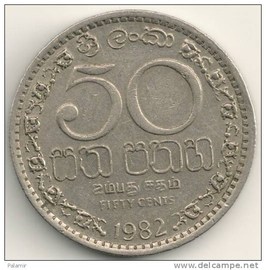 Sri Lanka 50 Cent 1982 KM#135.2 - Sri Lanka