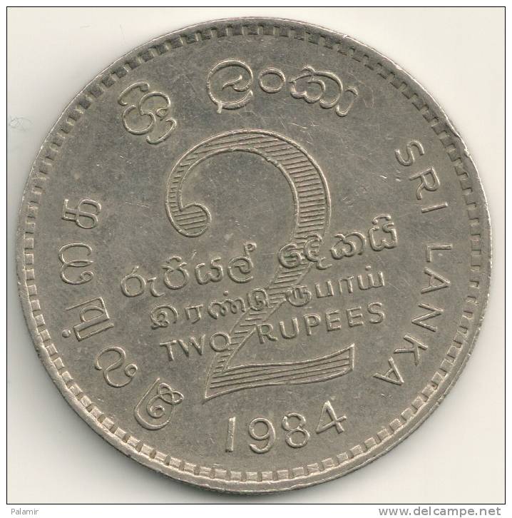 Sri Lanka 2 Rupees 1984 KM#147 - Sri Lanka