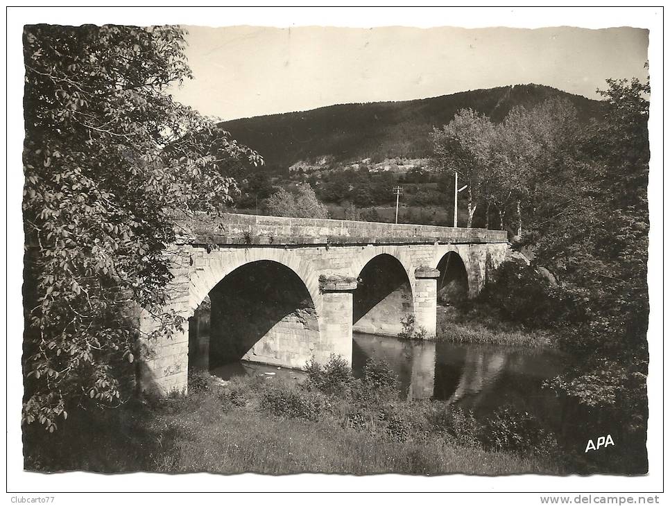 Chanac (48) : Le Vieux Pont Neuf Sur Le Lot  En 1950 PHOTO VERITABLE. - Chanac