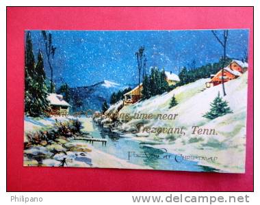 Tennessee    Greetings From Trezevant  For Christmas  1928 Cancel Postcard-- -     -------  --ref  382 - Otros & Sin Clasificación