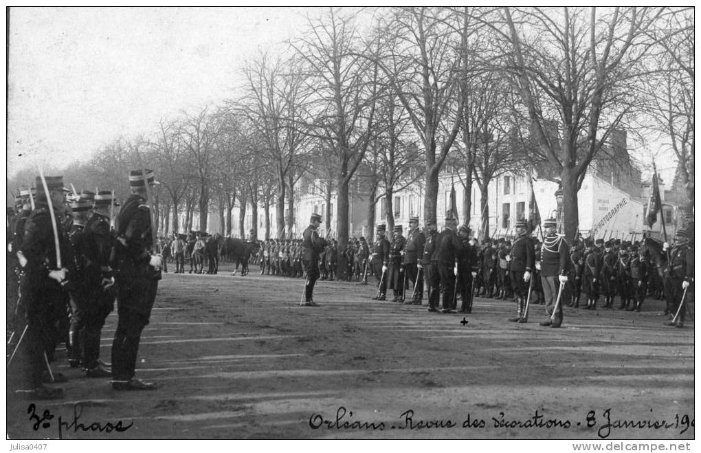 ORLEANS (45) Carte Photo Militaire Revue Des Décorations 1908 Animation - Orleans