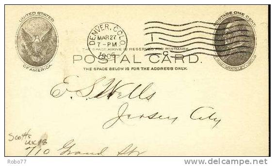 1906 USA Postal Card. Denver, Colo, Mar.27.1906. (H05b012) - 1901-20