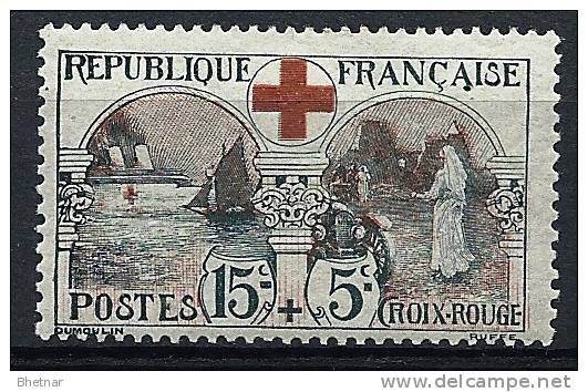 FR YT 156 " Croix-Rouge15c. +5c. Noir Et Rouge " 1918 Neuf* - Neufs