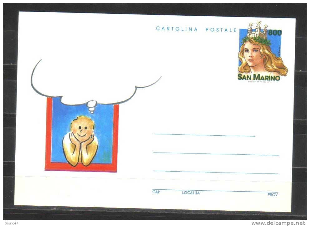 K042 San Marino 1998 - C. P. Augurali, Bimbo  -  Nuovo - Entiers Postaux