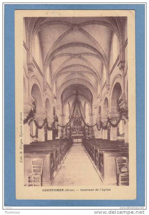 61  -  COURTOMER  -  Intérieur De L´ Eglise  -  BELLE CARTE  - - Courtomer