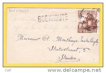 767 Op Naamkaartomslag (carte-visite) Met Stempel GENT , Met Naamstempel (griffe D´origine) BOEKHOUTE (VK) - 1948 Export